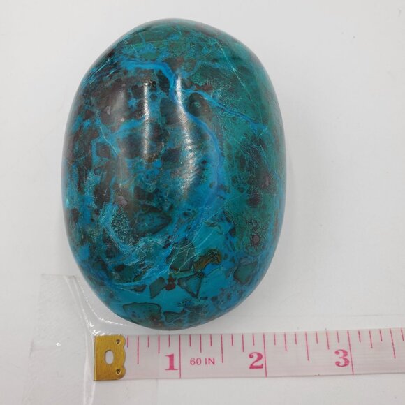 390g 1950ct Peruvian Chrysocolla Polished Mineral Rock Tumbled Stone Green Blue - Picture 8 of 12
